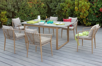 Обеденная группа Split, алюминий/роуп