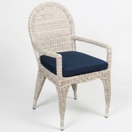 Хага, кресло, серо-белый, искусственный ротанг