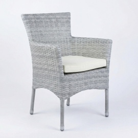 Диана, кресло, серо-белый, искусственный ротанг