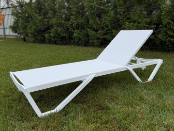 Энцо, шезлонг, белый, алюминий