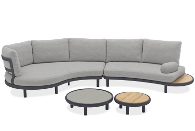 Gotland Lounge, комплект мебели c парными столиками антрацит/серый