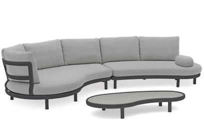 Gotland Lounge, комплект мебели c кофейным столом антрацит/серый