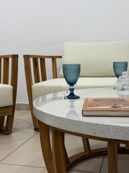 Эллиот, комплект мебели для отдыха, коричневый, массив акации