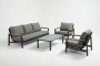 Рейн, комплект мебели с 3-х местным диваном, алюминий