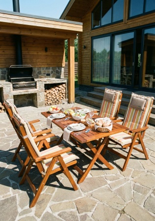 Регина, кресло складное, коричневый, массив сосны