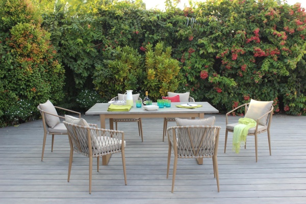 Обеденная группа Split, алюминий/роуп