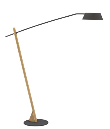 Solna 184см, торшер антрацит/натуральный