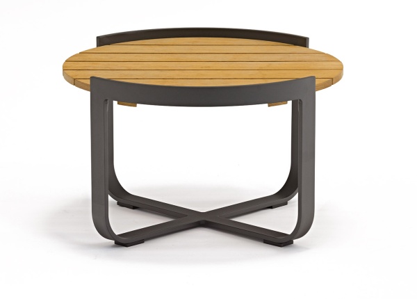 Boden, стол кофейный d60 см антрацит/натуральный