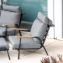 Malmo Lounge, комплект мебели с 2-х местным диваном, алюминий, антрацит/серый