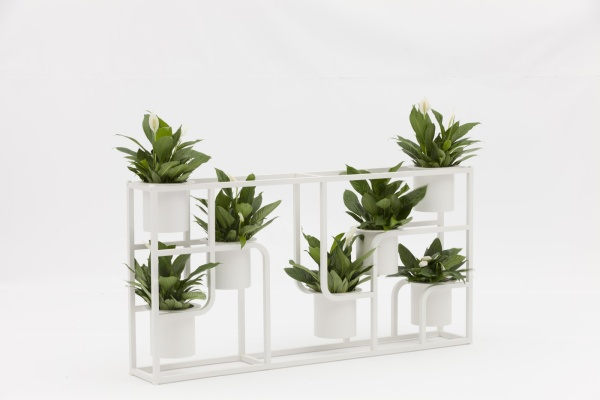 Skara, цветочница, белый, алюминий 0220-50 Алюминий BRAFRITID (Brafab) Skara, цветочница, белый, алюминий