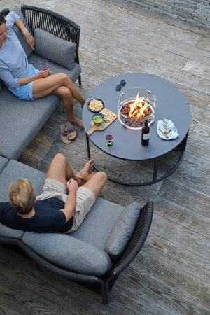 Orebro, гриль-стол круглый, антрацит/алюминий