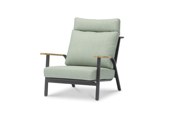 Malmo Lounge, комплект мебели с 2-х местным диваном (антрацит/зеленый) 0062-0063-72-225 Алюминий BRAFRITID (Brafab) Malmo Lounge, комплект мебели с 2-х местным диваном (антрацит/зеленый)