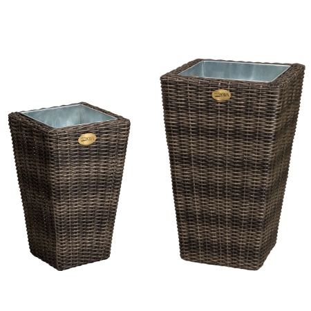 Кашпо напольное из ротанга Fyrkant, комплект