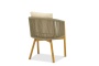 Авеста, кресло обеденное, бежевый/светло-коричневый, тик/алюминий/роуп