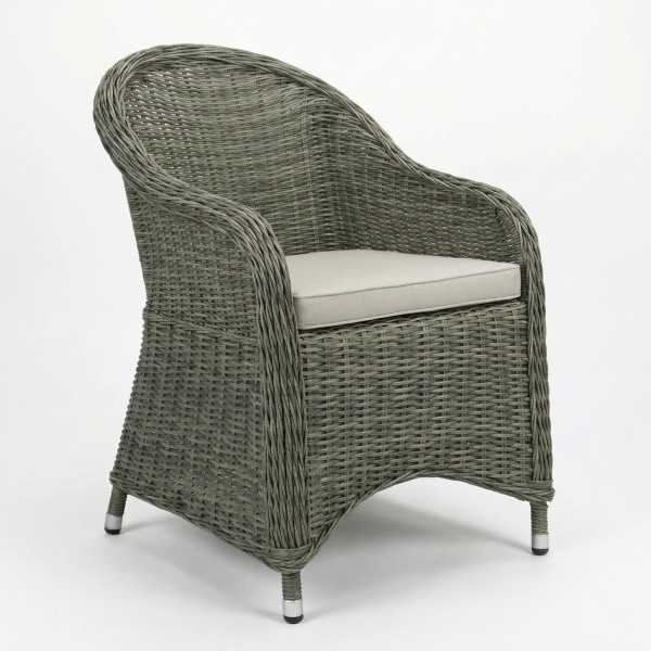 Лагуна, кресло, серо-коричневый, искусственный ротанг