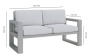 Madison, диван 2 секции, алюминий