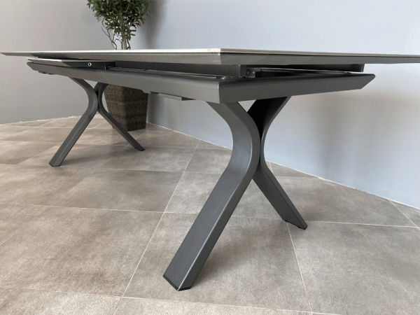 Carson, стол обеденный 240/300*100 см, антрацит/серый