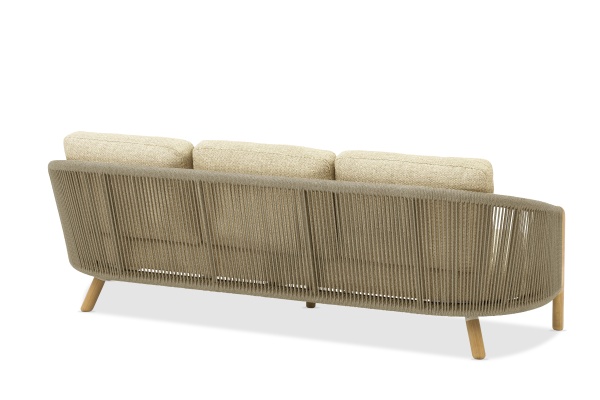 Авеста, комплект лаунж мебели, бежевый/светло-коричневый, тик/алюминий/роуп