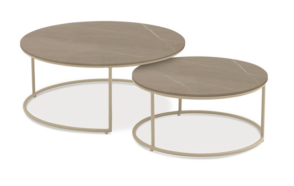 Flen, комплект кофейных столов d65-85 см бежевый