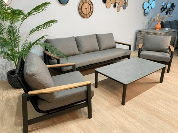 Rhine, кресло lounge, алюминий/иск.ротанг