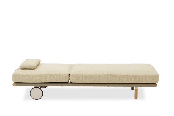 Авеста, комплект лежаков со столом, бежевый/светло-коричневый, тик/роуп