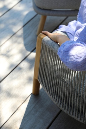 Avesta, комплект лаунж мебели с кушеткой тик/роуп 0244-0240-06-163 Тик Роуп BRAFRITID (Brafab) Avesta, комплект лаунж мебели с кушеткой тик/роуп