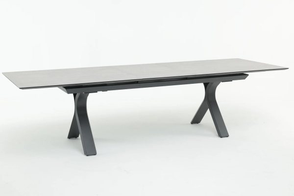 Carson, стол обеденный 240/300*100 см, антрацит/серый