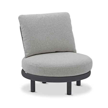 Gotland, кресло с пуфом, антрацит/серый