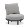 Gotland, кресло с пуфом, антрацит/серый