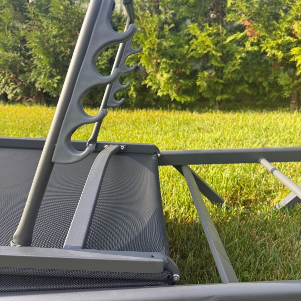 Энцо, шезлонг, черный, алюминий