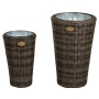 Кашпо напольное из ротанга Krets brun, комплект