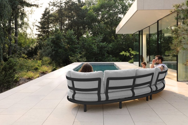 Gotland Lounge, комплект мебели c кофейным столом антрацит/серый 0302-0306-72-160 Тик Алюминий BRAFRITID (Brafab) Gotland Lounge, комплект мебели c кофейным столом антрацит/серый