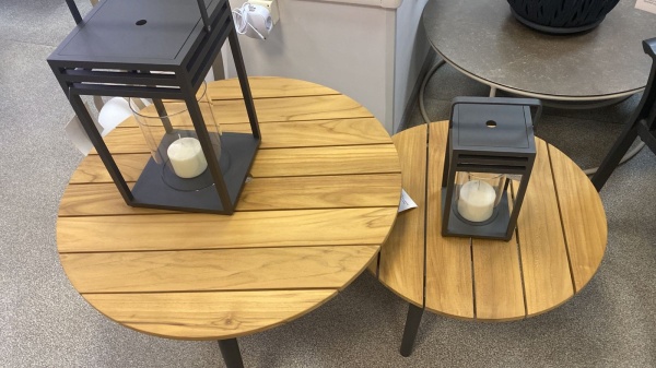 Marine, стол кофейный d80 см антрацит/натуральный