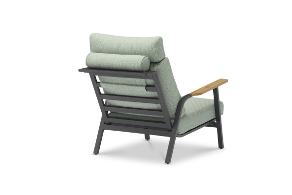 Malmo Lounge, комплект мебели с 2-х местным диваном (антрацит/зеленый) 0062-0063-72-225 Алюминий BRAFRITID (Brafab) Malmo Lounge, комплект мебели с 2-х местным диваном (антрацит/зеленый)