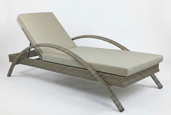 Бари, шезлонг, искусственный ротанг, коричневый