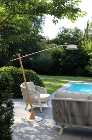 Solna 184см, торшер бежевый/натуральный 0244-4 Тик Алюминий BRAFRITID (Brafab) Solna 184см, торшер бежевый/натуральный