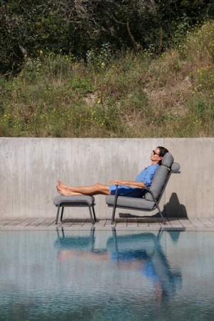 Malmo, кресло с пуфом (антрацит/серый)