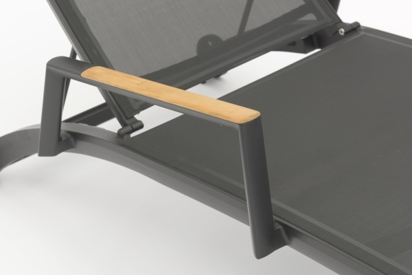 Andy, шезлонг антрацит, алюминий