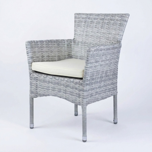 Диана, кресло, серо-белый, искусственный ротанг