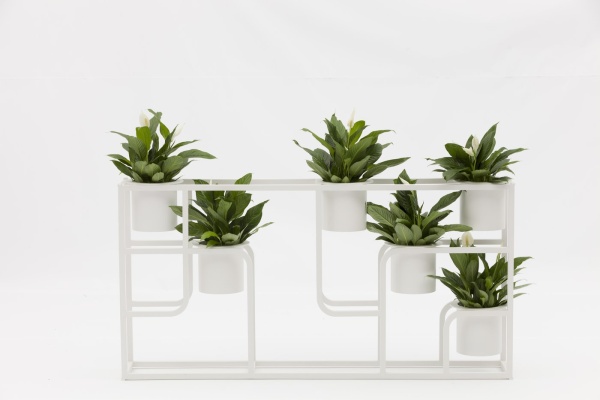 Skara, цветочница, белый, алюминий 0220-50 Алюминий BRAFRITID (Brafab) Skara, цветочница, белый, алюминий