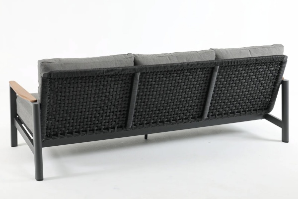 Rhine, трехместный диван, алюминий/иск.ротанг