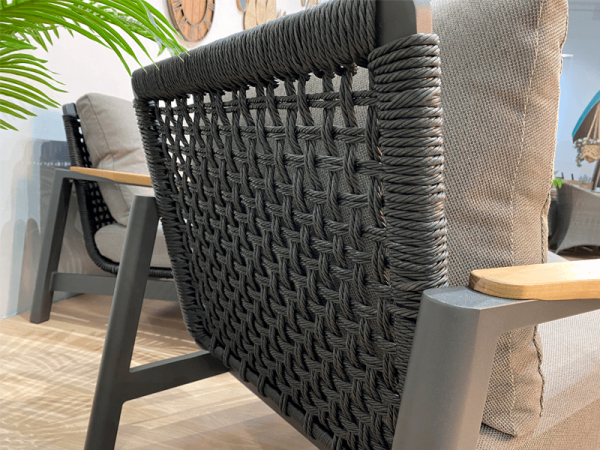 Rhine, комплект мебели с 2-х местным диваном, алюминий/тик