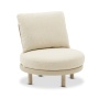 Gotland, кресло с пуфом, бежевый