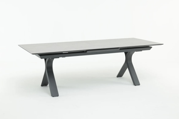 Carson, стол обеденный 240/300*100 см, антрацит/серый