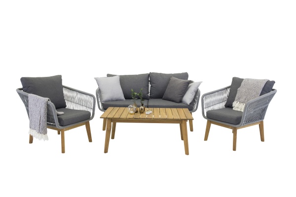 Комплект мебели из роупа с диваном Paris Grey