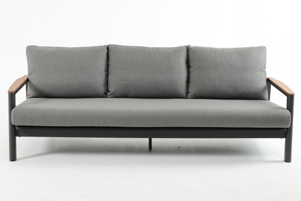 Rhine, трехместный диван, алюминий/иск.ротанг