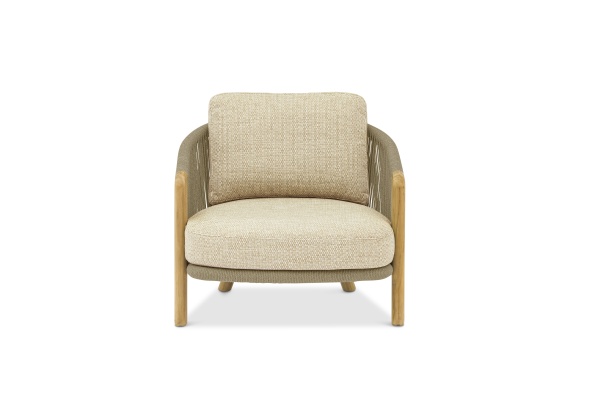 Авеста, комплект лаунж мебели, бежевый/светло-коричневый, тик/алюминий/роуп