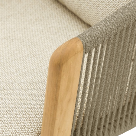 Авеста, комплект лаунж мебели, бежевый/светло-коричневый, тик/алюминий/роуп