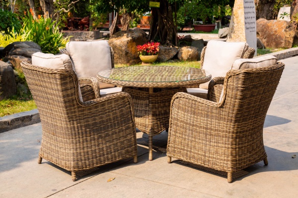 Стол круглый из ротанга Cirkel Ø110 5102-55 Искусственный ротанг Azzura Стол круглый из ротанга Cirkel Ø110