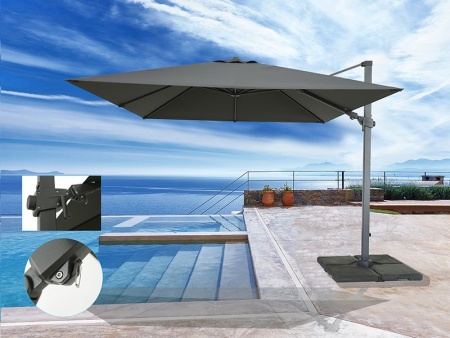 Varallo, зонт, антрацит (комплект с утяжелителями и чехлом)